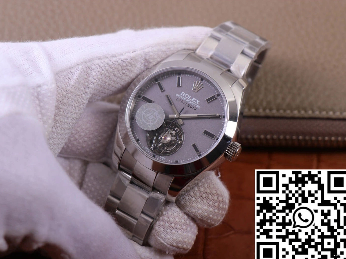 Design 116400 Base watch case Noir Label Factory Silver Replica LNT01HS-001 Rolex JB Milgauss 0109